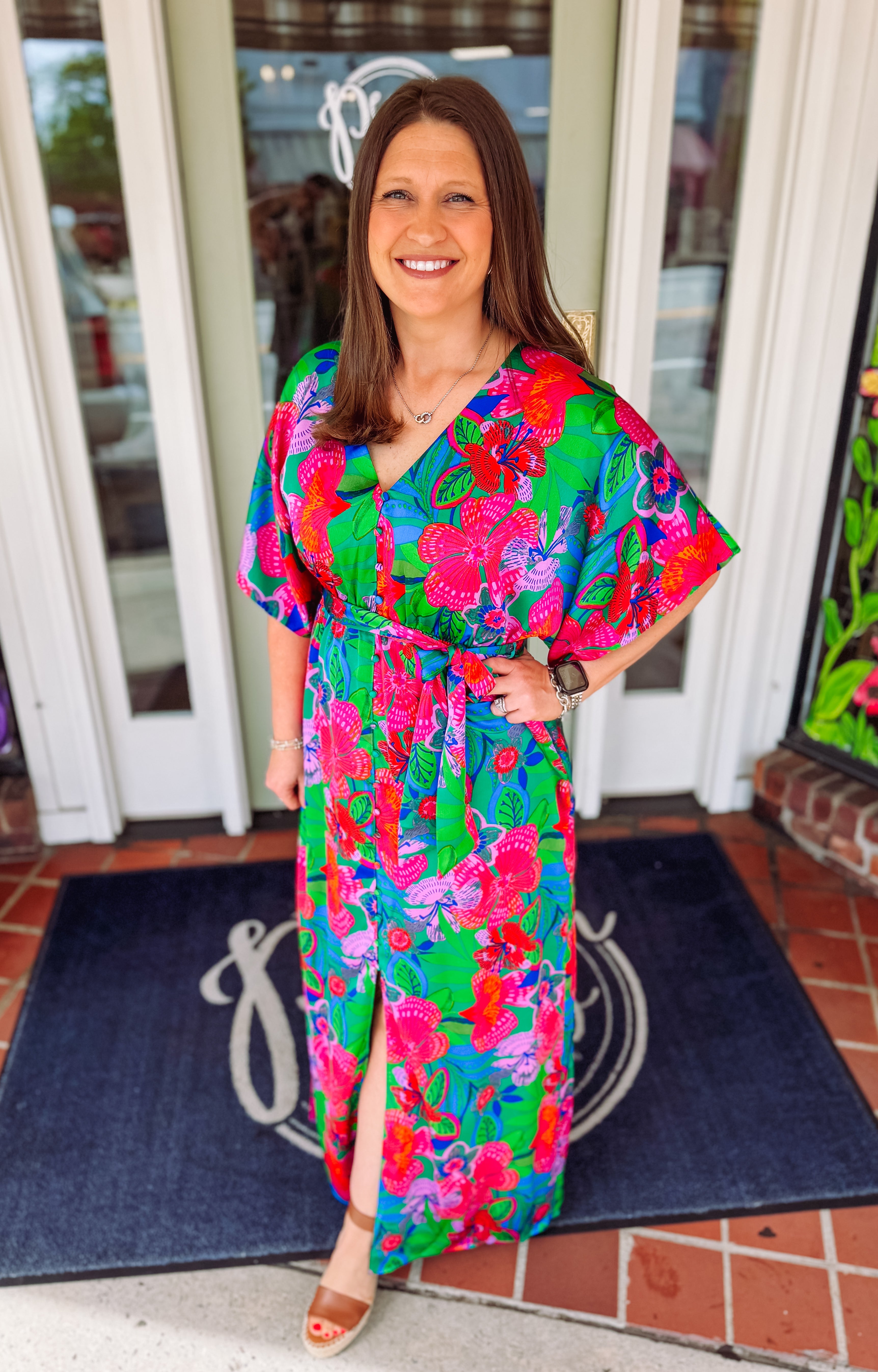 The Hansel Floral Mielle Kimono Maxi Dress (XS-XL)
