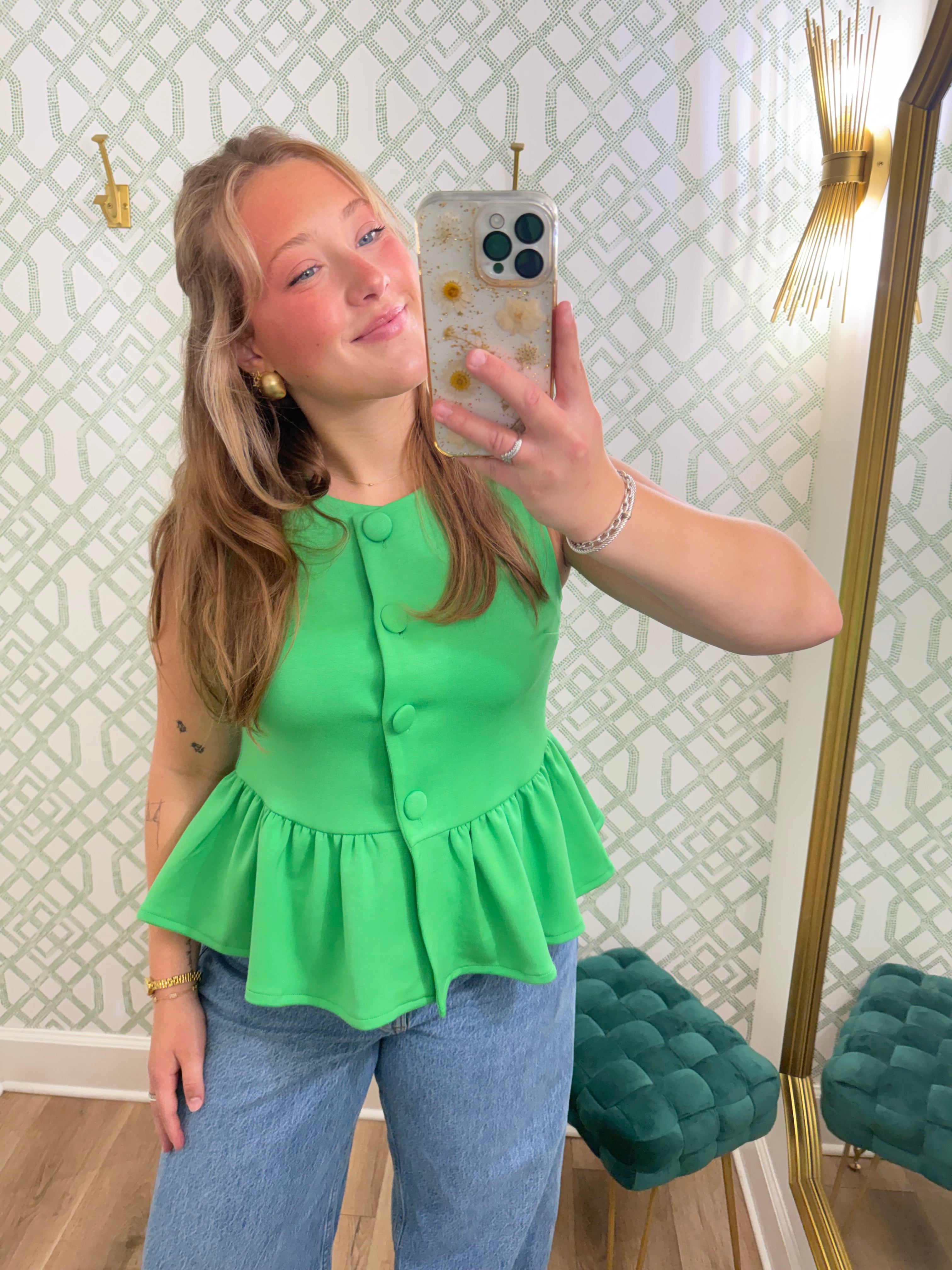 The Lola Peplum Top (S-L)