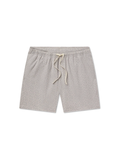 oyster and lemon printed pattern gray swim trunks
