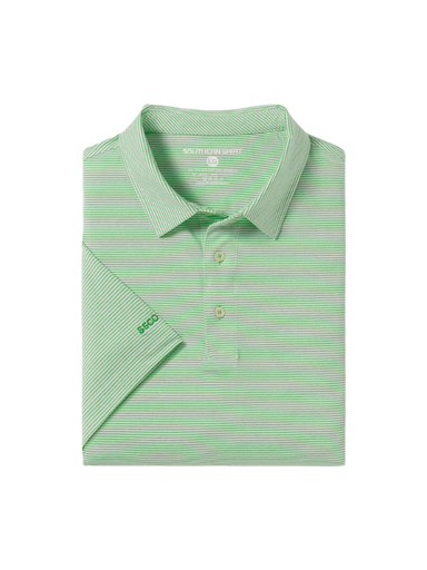 thin green lined polo shirt 