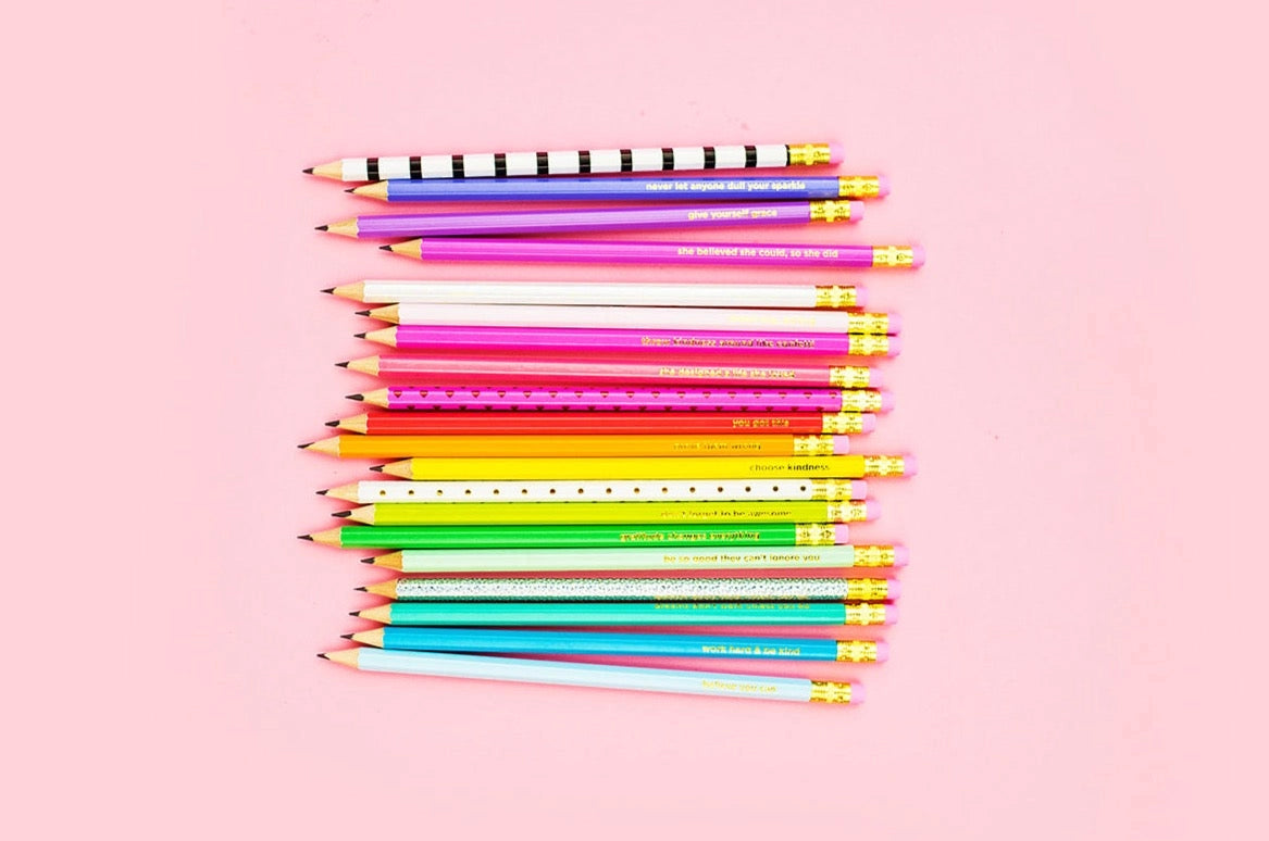 Motivational Bright color pencil set