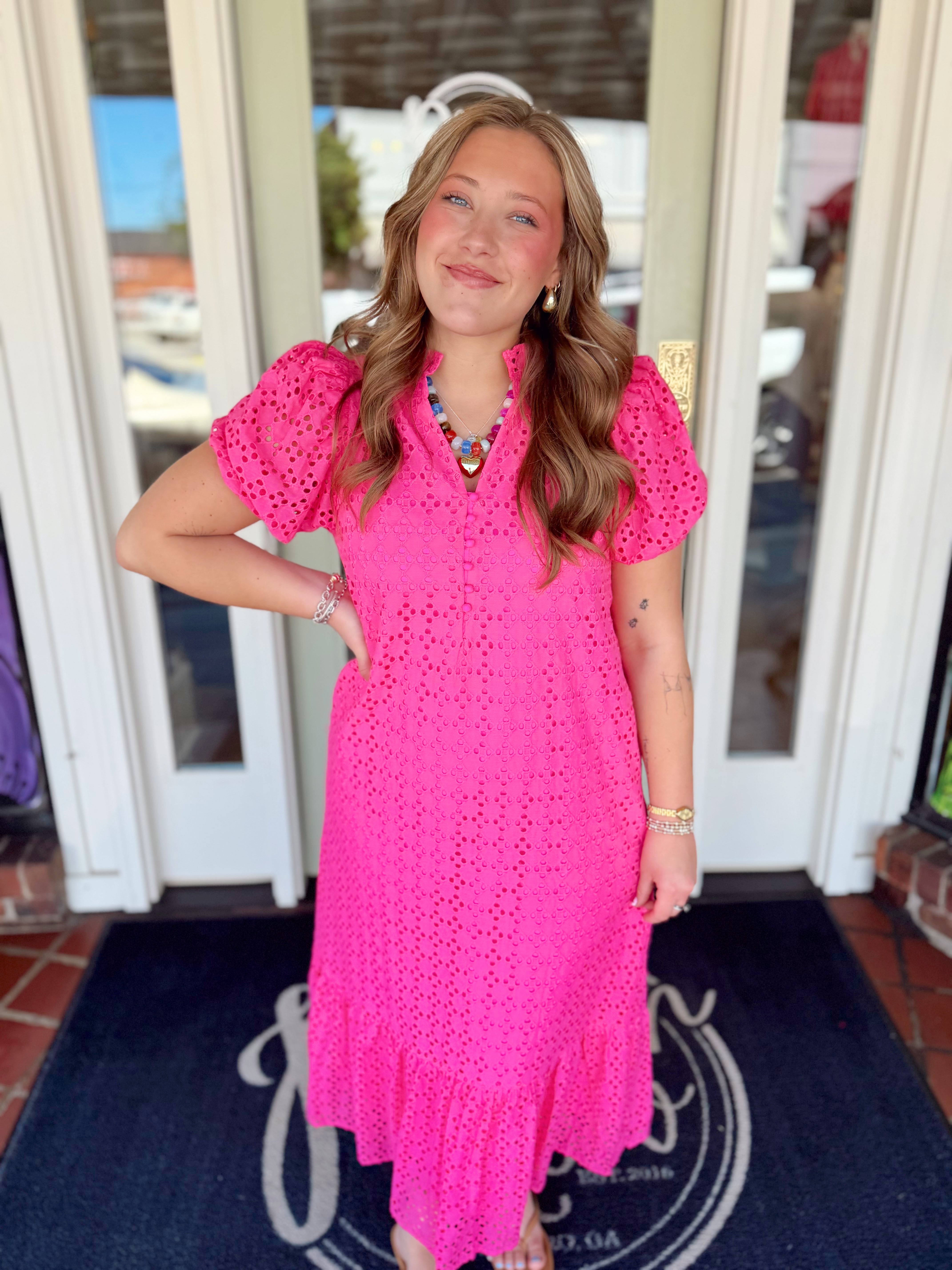 The Lucy Eyelet Dress (S-L)